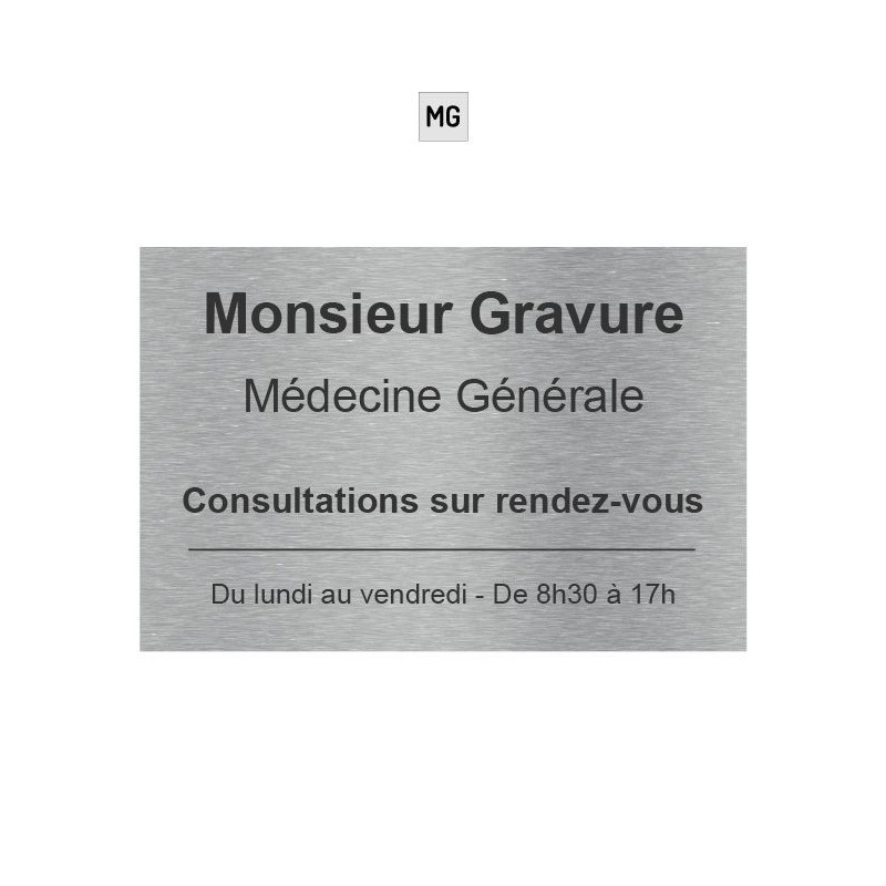 Plaque plexiglas gravée 30x20cm