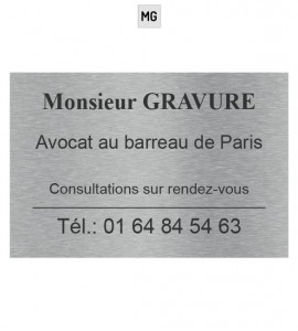 Plaque avocat inox brossé