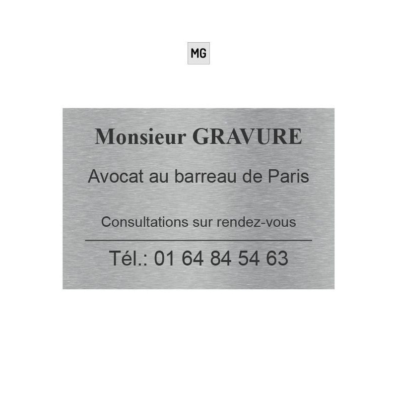 Plaque plexiglas gravée 30x20cm