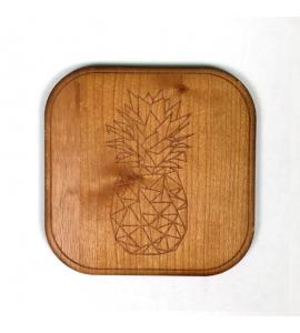 Dessous de verre bois Ananas