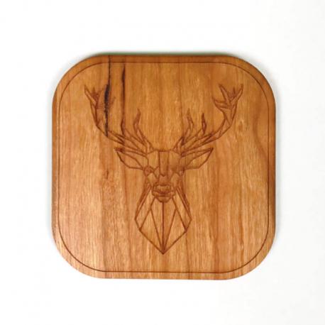 Dessous de verre bois Cerf