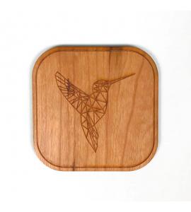 Dessous de verre bois Colibri