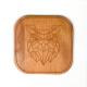 Dessous de verre bois Hibou