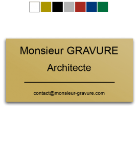 Plaque gravée plexiglas 20x10cm