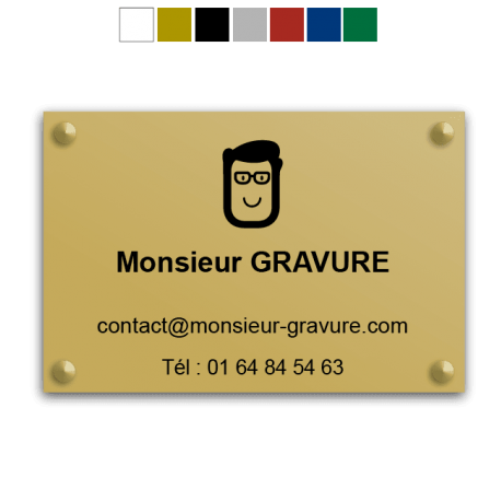 Plaque Professionnelle gravée en Plexiglas personnalisée