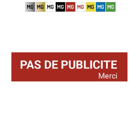 Plaque "Pas de pub"