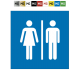 plaque de porte pictogramme toilettes