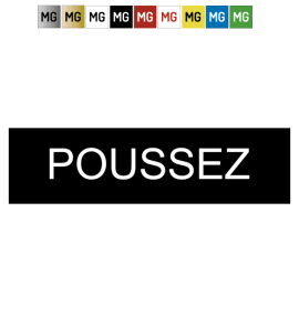 Plaque plastique "POUSSEZ"