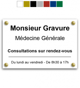 Plaque médecin plexiglas