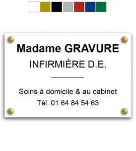 Plaque professionnelle en plexiglas rectangulaire