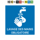 Plaque "Lavage de mains obligatoire"