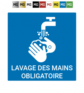 Plaque "Lavage de mains obligatoire"