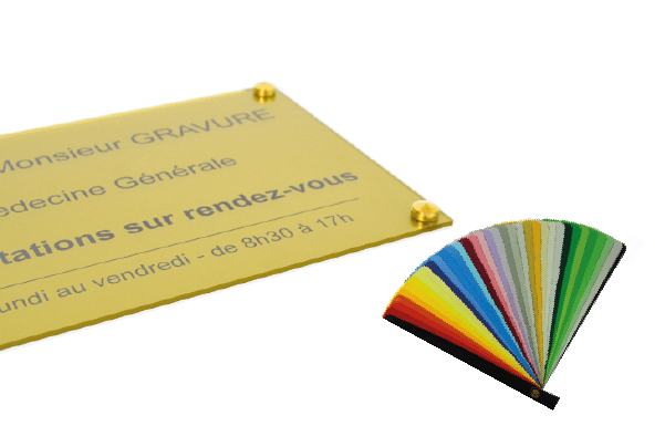 choix couleurs plaque professionnelle