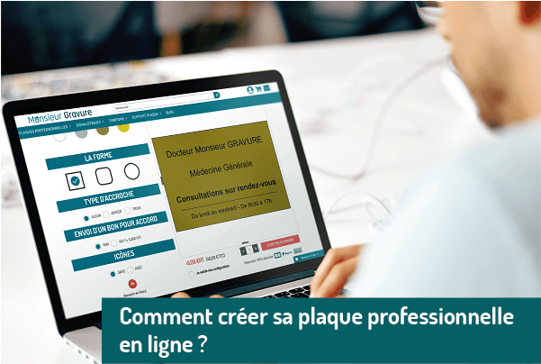 faire sa plaque professionnelle en ligne