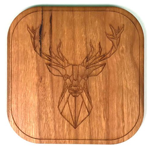 dessous de verre bois cerf