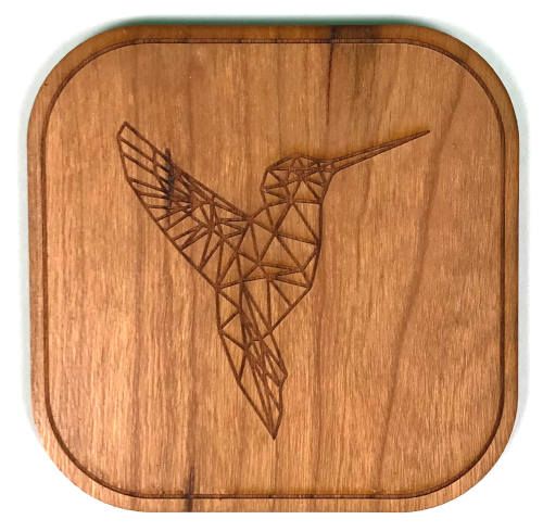 dessous de verre bois colibri