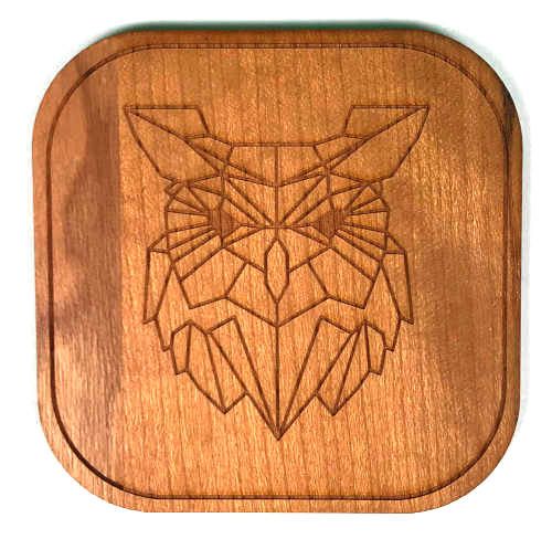 dessous de verre bois hibou