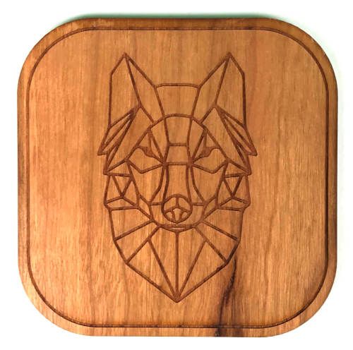 dessous de verre bois loup