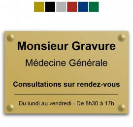 Plaque médecin plexiglas