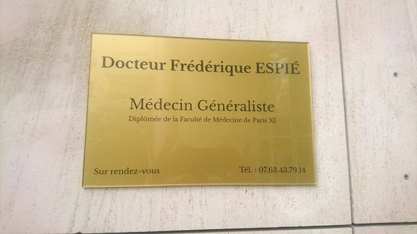 Plaque de porte Médecin