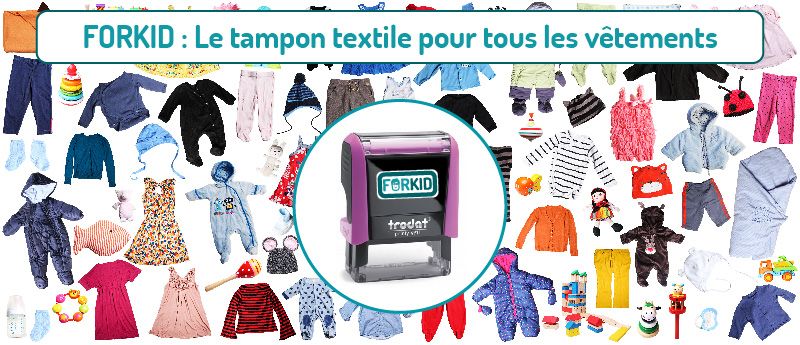 Tampon de vêtement personnalisé pour vêtements d'enfants, estampage de noms  sur des livres ou des cartables pour l'étiquetage de nom de maison de  retraite ou de garderie 